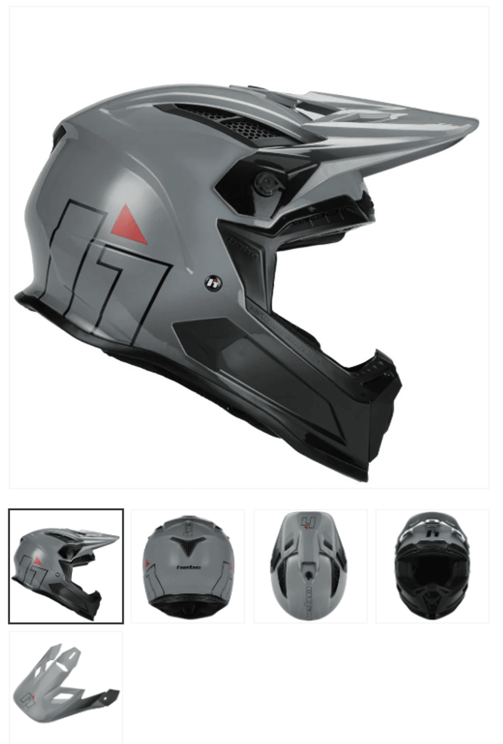 CASCO HEBO Hmx-P01 Brain COLOR GRIS CON NEGRO TALLA S - Imagen 1