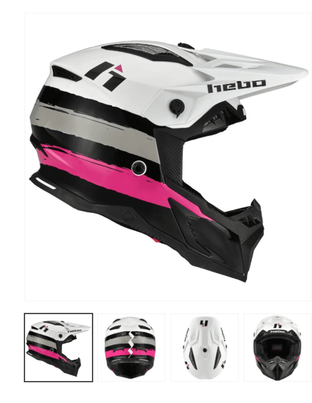 CASCO HEBO de cárcel Hmx-F01 COLOR BLANCO ,NEGRO ,ROSADO TALLA L - Imagen 1