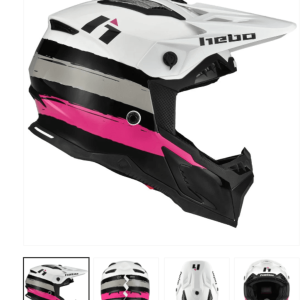 CASCO HEBO de cárcel Hmx-F01 COLOR NEGRO , BLANCO , ROSADO TALLA M